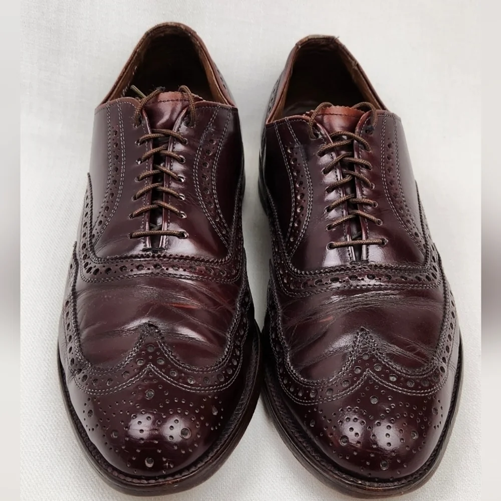 Allen Edmonds McAllister Cognac Leather Oxford Dress Shoes